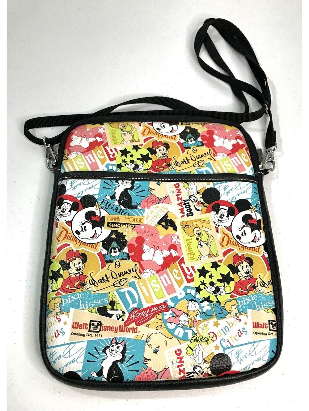 Disney Parks Crossbody Bag Purse Icons Disneyland Walt Disney World Vtg Collage